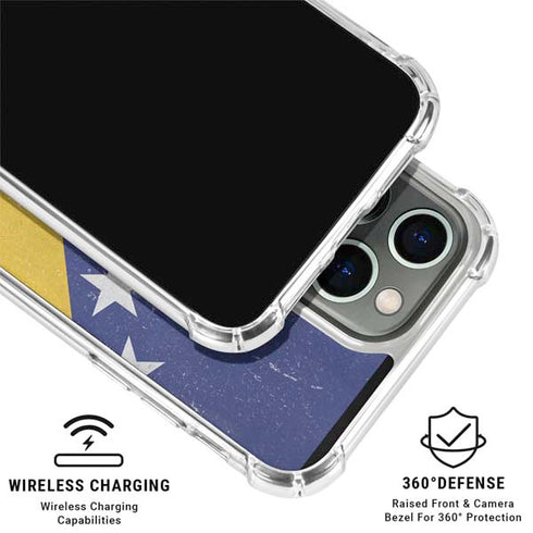 Bosnia and Herzegovina Flag Distressed iPhone 16 Pro Max Clear Case